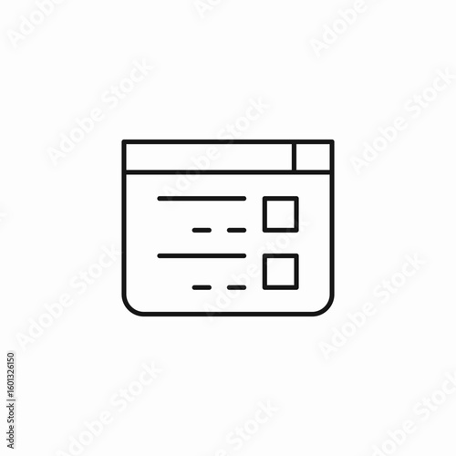web page checklist icon sign vector