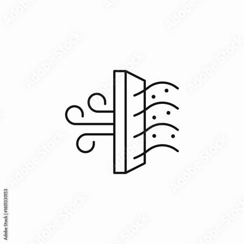 air purifier filter right icon sign vector
