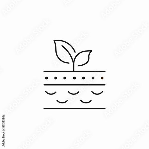plant growth layers icon sign vector