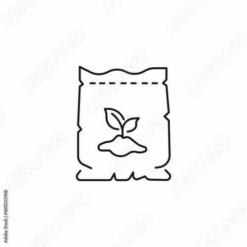 seed packet planting icon sign vector