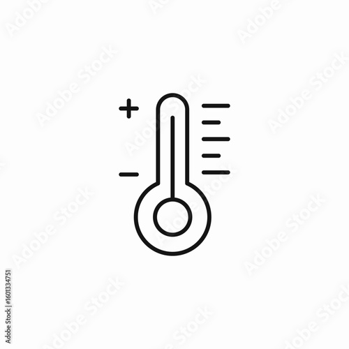 thermometer temperature control icon sign vector