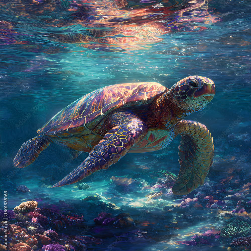 Fototapeta premium A picture of the Hawaiian honu