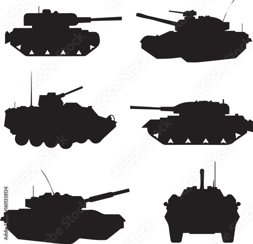 set of tank silhouettes
