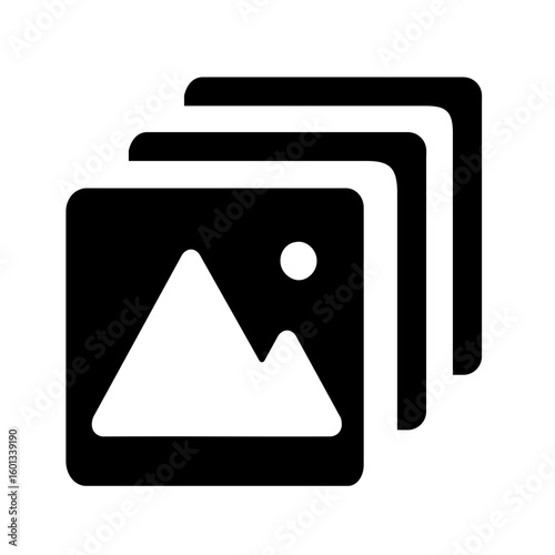 Gallery Photos pictures flat vector icon