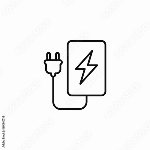 charger adapter line image icon sign vector