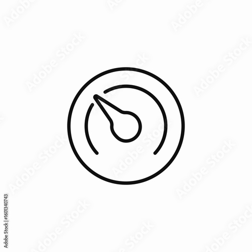 circular speed gauge icon sign vector