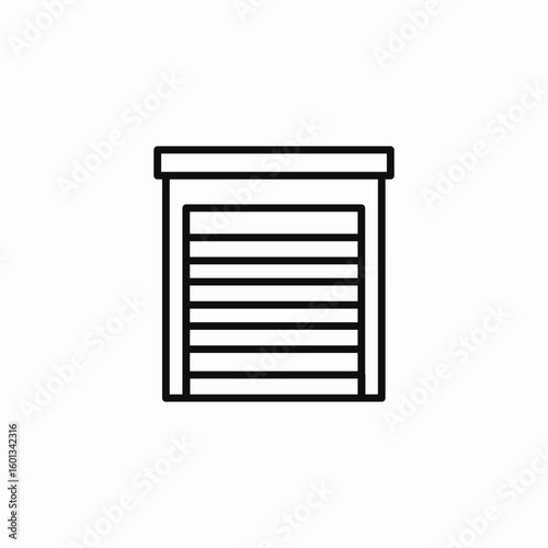 garage door closed  icon sign vector