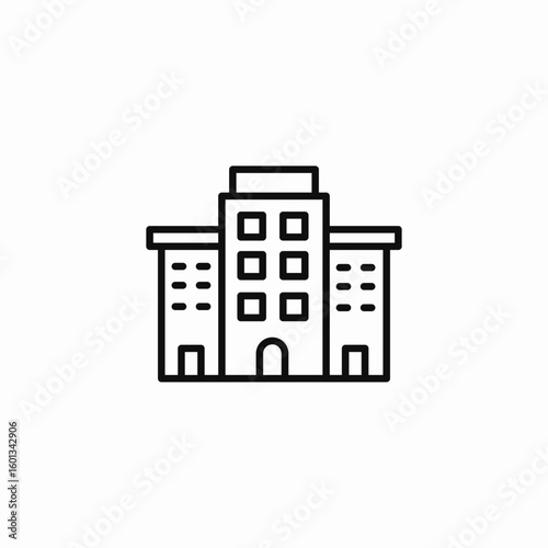 multi story building icon sign vector