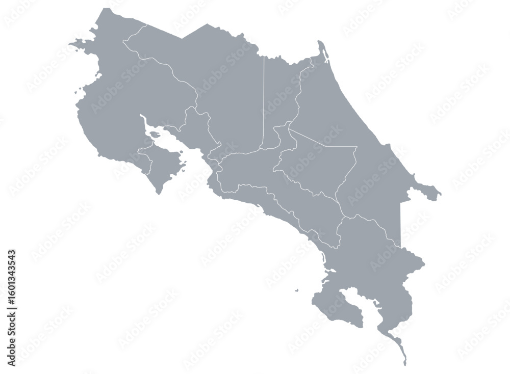 Obraz premium map of country Costa Rica, on white background 