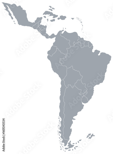 map of latin America
