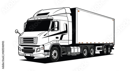 Heavy Duty Truck with Cargo Trailer