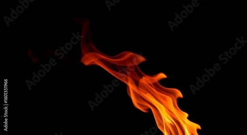 Fire Elements and Overlays – Glowing Flames on Black