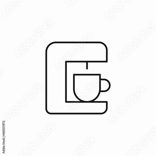 coffee maker machine icon sign vector