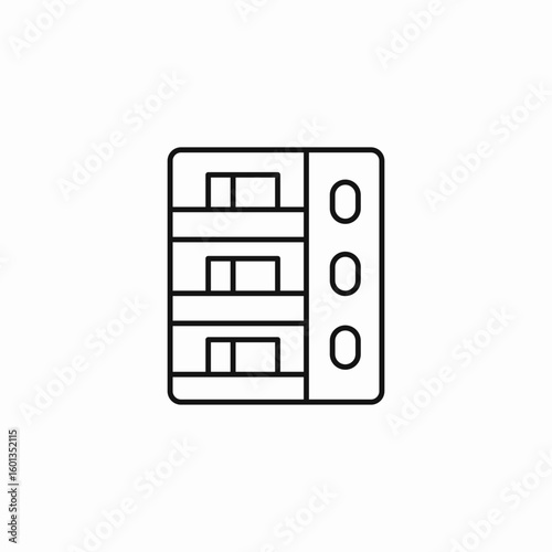 electrical breaker box icon sign vector