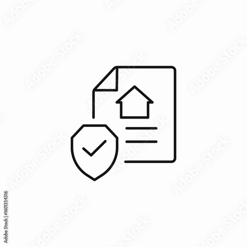 property security document icon sign vector