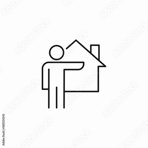 real estate agent icon sign vector