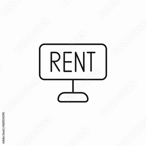rent sign icon sign vector