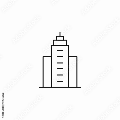 tall city building icon sign vector