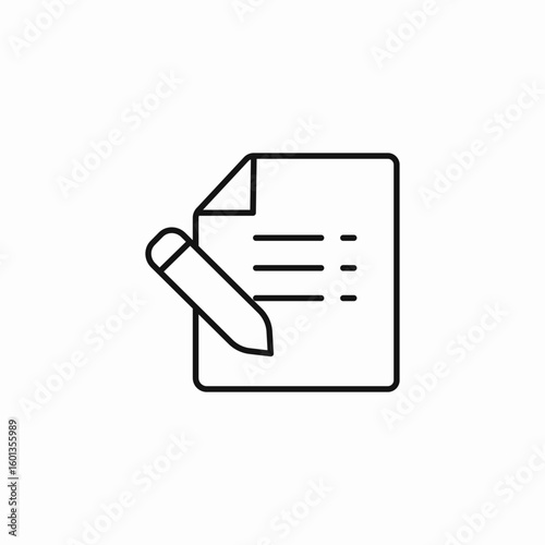 write document pencil icon sign vector