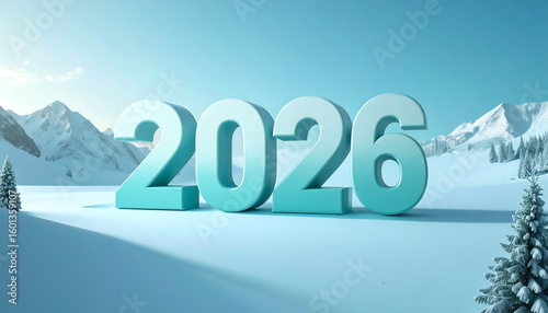 2026 Happy New year text made with soft and 3d wax  material design. Best wishing.banner,illustration,new design