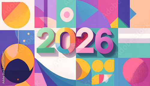 2026 Happy New year text made with soft and 3d wax  material design. Best wishing.banner,illustration,new design