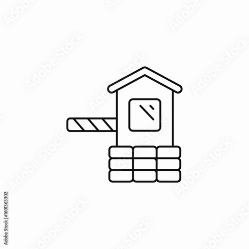 guard post barrier icon sign vector
