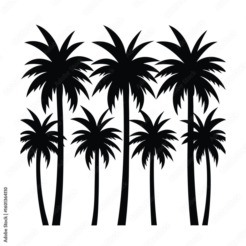 Fototapeta premium Palm tree silhouettes