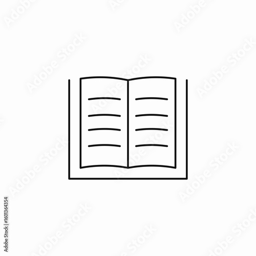 open book reading icon sign vector