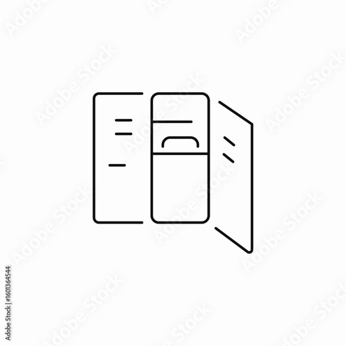 opened locker empty icon sign vector