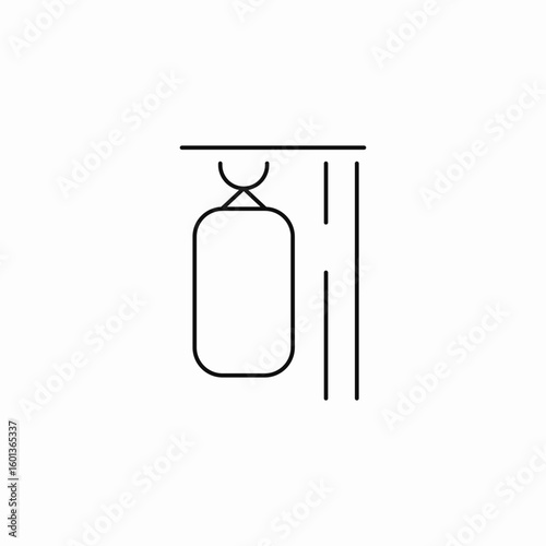 punching bag boxing icon sign vector