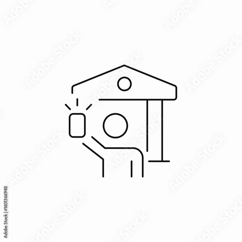 tourist museum photo icon sign vector