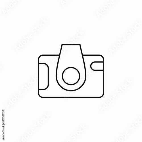 vintage camera retro icon sign vector