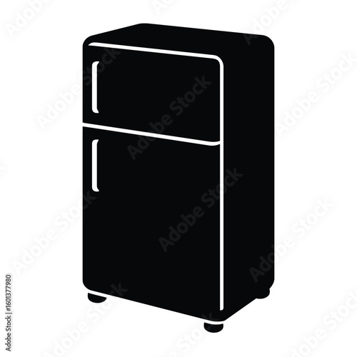 refrigerator freezer appliance silhouette kitchen home appliance cooling appliance vector illustration