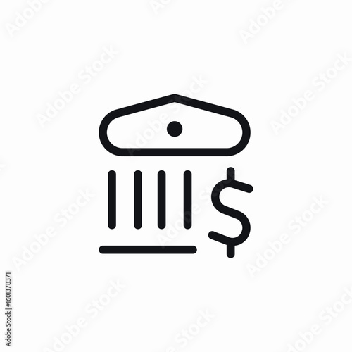 bank facility icon sign vector