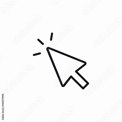 cursor click icon sign vector