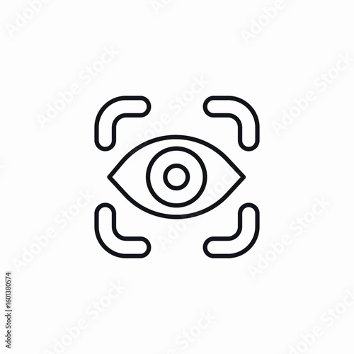 eye framing icon sign vector