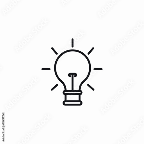 idea bulb icon sign vector
