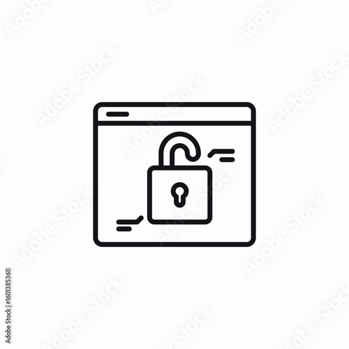 web unlock icon sign vector