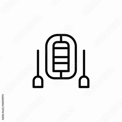 boat paddle icon sign vector