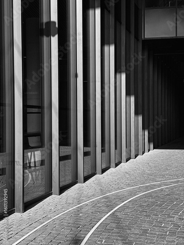 black and white wall