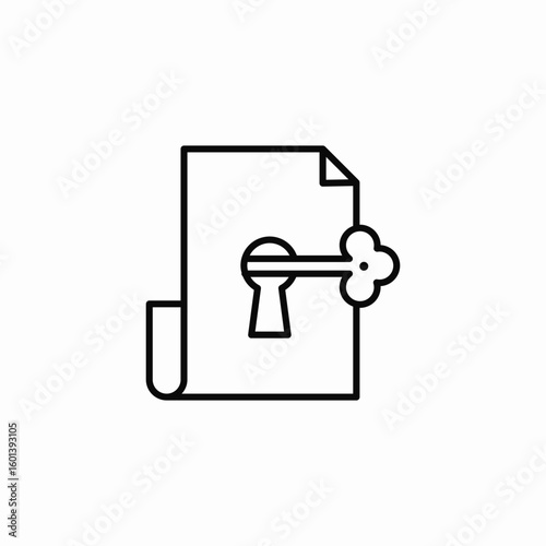 document lock secure icon sign vector