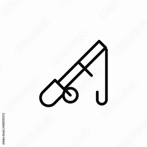 fishing rod icon sign vector