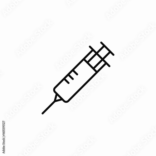 medical needle icon sign vector