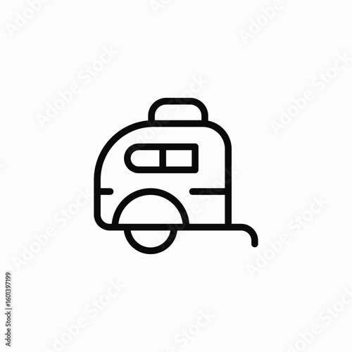 vehicle caravan icon sign vector