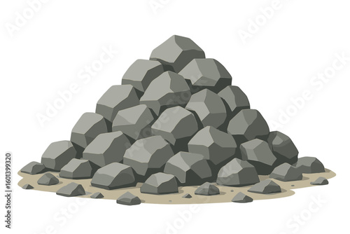 generated vector art of organic agricultural with soil pile