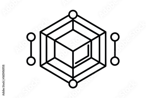 Blockchain Line Icon