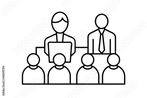 Employee Skill Training Meeting Icon No