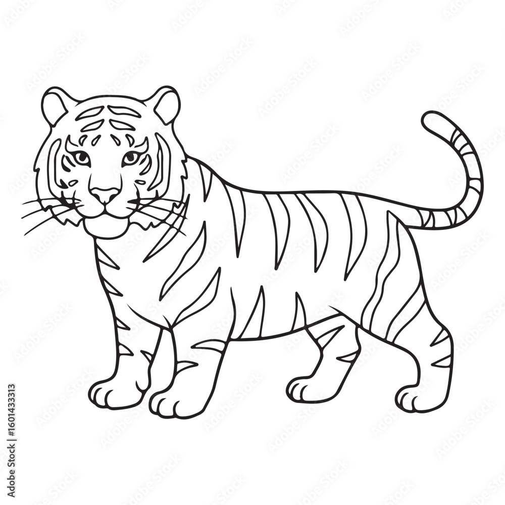 Fototapeta premium vector illustration of cartoon tiger
