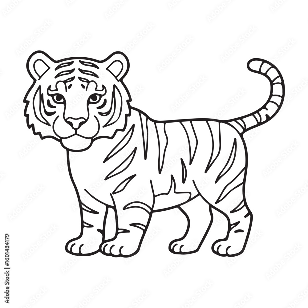Fototapeta premium vector illustration of cartoon tiger