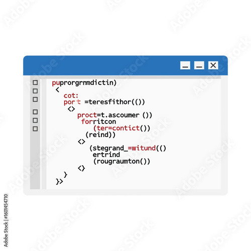 Code Window Displaying Programming Syntax with Red Highlights and Checkboxes.